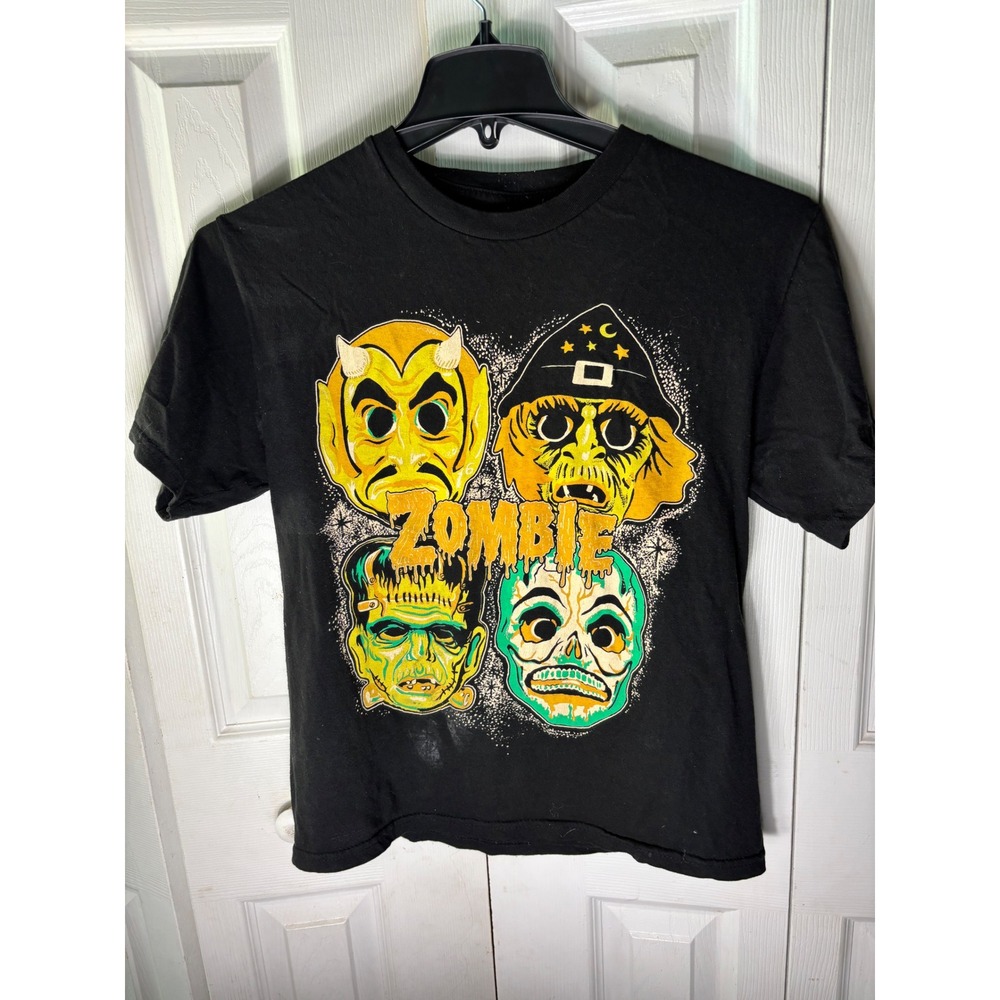 Rob Zombie T-Shirt Small Black Monster Mash Halloween‎ Devil Witch Frankenstein